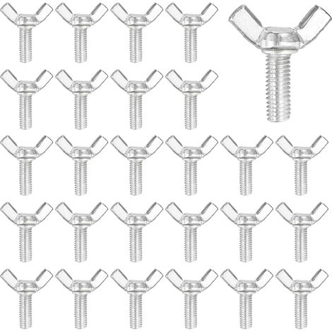 40 Pcs Vis Papillon M6x16mm Vis Papillon à Oreilles en Acier au Carbone Zingué, Vis De Fixation à Main pour la Maison, les Machines et les Équipements Électroniques (1/5)