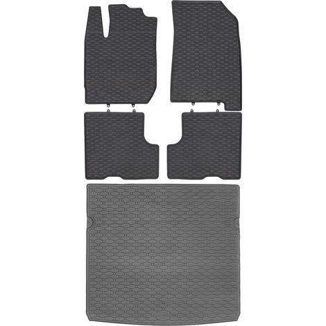 Ensemble de tapis de sol en caoutchouc pour Dacia Duster I SUV (2010-2017) + tapis de coffre (1/5)