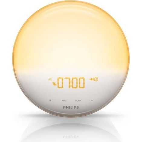 Dawn simulator - Philips - HF3521/01 - 6 sounds - Night light - Wireless operation (1/4)