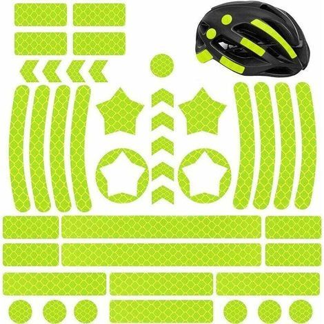 42 Pieces Reflector Stickers, Reflective Bike Sticker, Self Adhesive Warning Tape, Visibility Marking Safety, for Strollers Bikes Helmets Car (1/5)