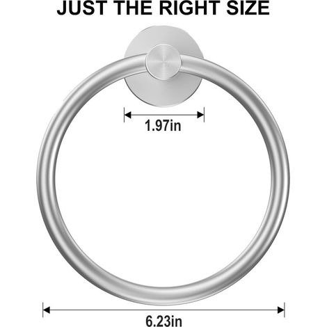 Wandhandtuchhalter für Badezimmer, silber (1/4)