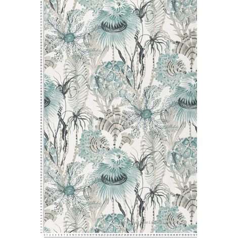 Papier peint Nature Bleu canard Cuisines & Bains Lutèce