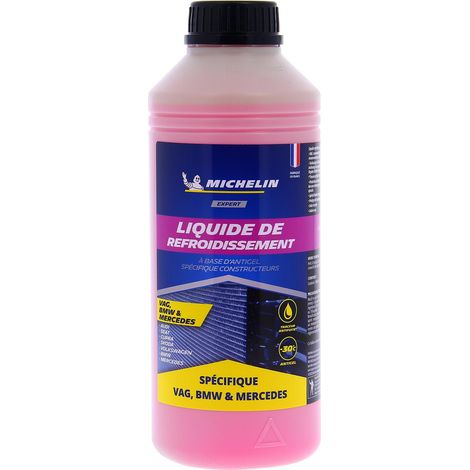 Liquide de refroidissement- MICHELIN - Rose - Adapté aux normes VAG BMW MERCEDES - 1L