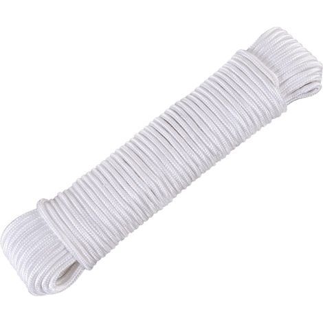 30M/100Ft Clothes Washing Line Outdoor, 6mm Heavy-duty Cotton Rope Clotheslines String, Cord-nylon Cloth Braided Clothesline Rope for Indoor Hanging Drying Camping Travel & Home Use DIY Craft (1/5)