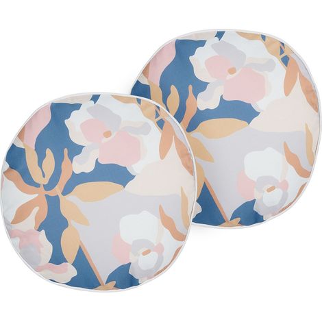 Set of 2 Outdoor Cushions VEREZZI Floral Pattern 40 x 40 cm Multicolour