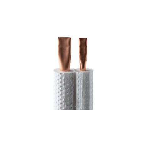 Couronne de tube cuivre isolée 0.7 mm 1-4-3-8 PE extrudé 10 mètres - EID