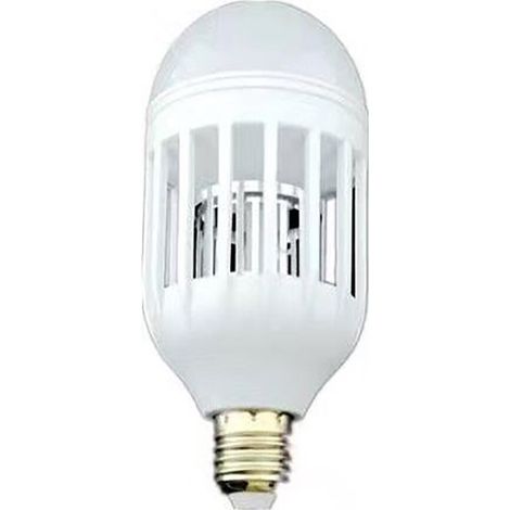 ZANZARA KILLER LAMPADINA LED E27 BULBO CON LUCE BLU ATTIRA E FULMINA ZANZARE 15W