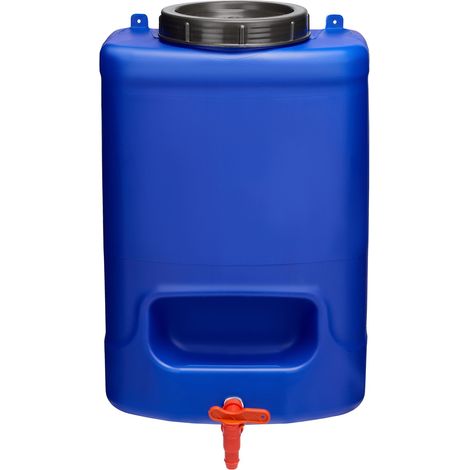 Garronda Jerrican Eau avec Robinet sans BPA jerrican Alimentaire d'eau bidon 20L jerrican Eau 20L bidon Etanche Reservoir Eau Camping Car bidon Eau Camping Accessoires Bleu GD-0084