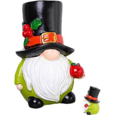 Nains de Noël en Résine Statue GNOME Décoration Fêtes Figurine Sans Visage Maison Pour La Décoration D'Intérieur, Le Bureau, La Maison, L'Étagère, La Chambre, Les Fêtes (1/5)