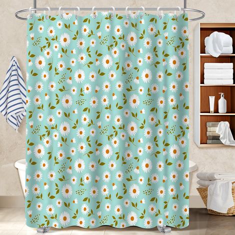 Rideau de douche en polyester 180x180 bordure lestée bâche de douche pour une déco unique (1/5)