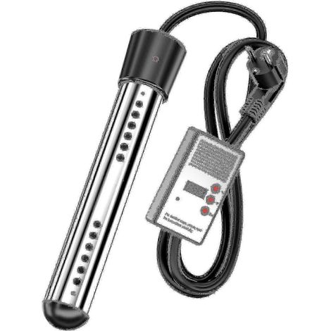 Chauffe-eau électrique submersible 3000 W pour piscines - Résistance chauffante rapide avec minuterie (noir) (1/4)