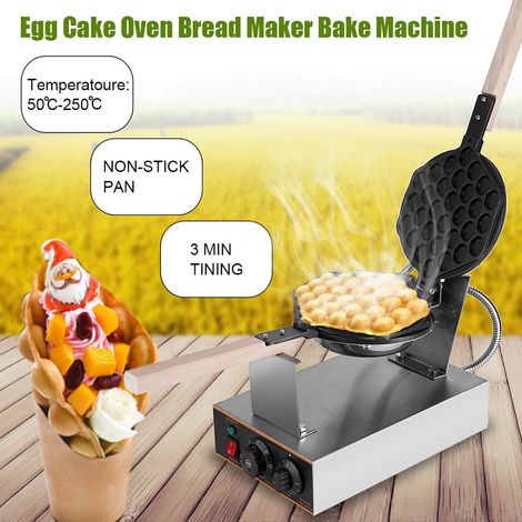 Gaufrier électrique en acier inoxydable pour œufs, pain soufflé, four de cuisson 110V prise US (1/5)