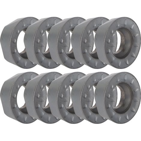 10-teiliges Set aus Wendeschneidplatten aus Hartmetall mit runder Schneide für Drehmaschinen, Fräsmaschinen und CNC-Schneidwerkzeuge (RPMT08T2MOE-JS) (1/5)