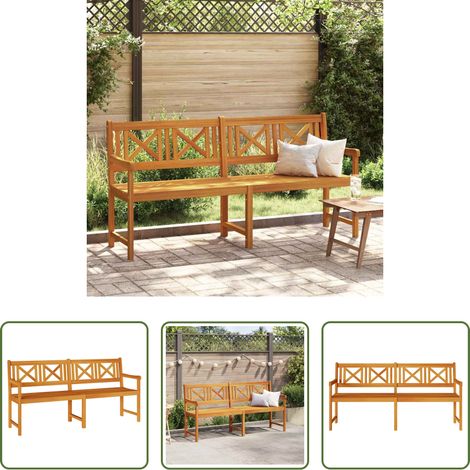 vidaXL Banc en bois - Banc de jardin Marron 180 x 56 x 90 cm Bois d'Acacia Massif (1/5)