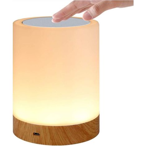 Veilleuse, lumière LED tactile multicolore, télécommande Rechargeable par USB, lumière Portable pour la maison, la chambre à coucher et le salon (1/4)