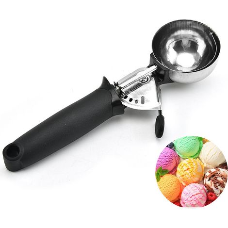 2 cucharas de helado profesionales de acero inoxidable con gatillo (1/4)