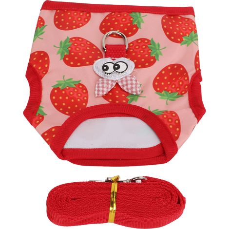 Gilet pour petits animaux avec sangle de traction pour lapins, hamsters, ours dorés et lapins (taille M). (1/5)