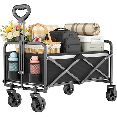 Carro de transporte, capacidad de 100 L, asa ajustable, 70 L (1/2)