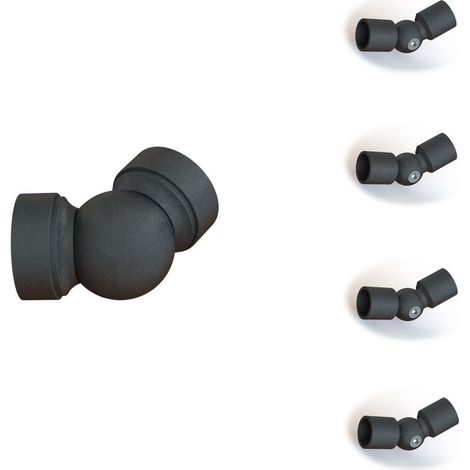 Lot Coudes Articulés pour Garde Corps avec 4 lisses - Finition RAL7016 Sablé (1/3)