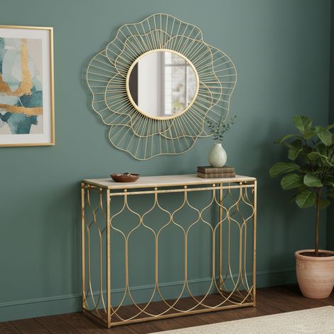 Konsole, \, Regale, 91x41x78h cm Gold (1/5)
