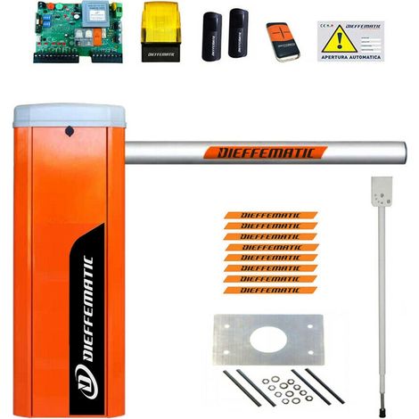 Kit Barriera Automatica 230v Ingressi Asta 4 Metri Limitazione Accessi Varchi