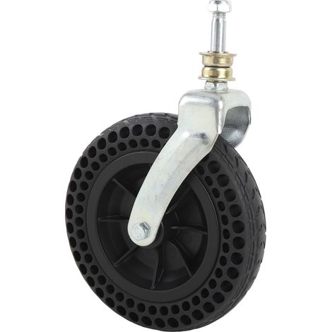 Roue avant de chariot 8 pouces, pneu plein en caoutchouc TPE antidérapant, remplacement pour roulette, charge 75 kg (1/5)