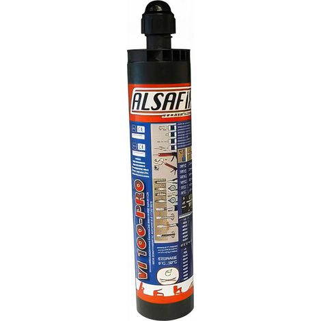 Alsafix Cartouche de Scellement Chimique Vinylester Grise VI100-PRO - Gris - 300 (1/2)