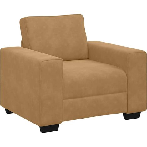 vidaXL Divano Sedia Marrone 60 cm Velluto (1/5)