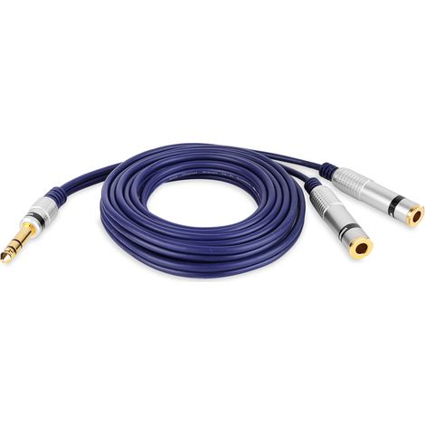 Cable jack estéreo de 6,3 mm - 2 conectores jack estéreo de 6,3 mm vitalco cable jack estéreo de 6,3 mm - 2 conectores jack estéreo de 6,3 mm vitalco 1,5 m (MK77) (1/5)