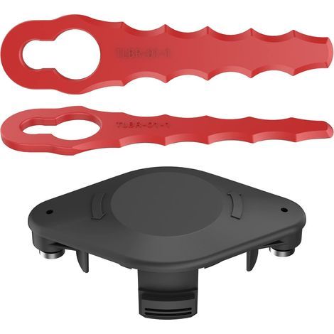 Tête double lames TLBR-01-1 – +2 lames – herbes hautes / épaisses – compatible Black & Decker A6481 / A6485 / AF-100 (1/5)