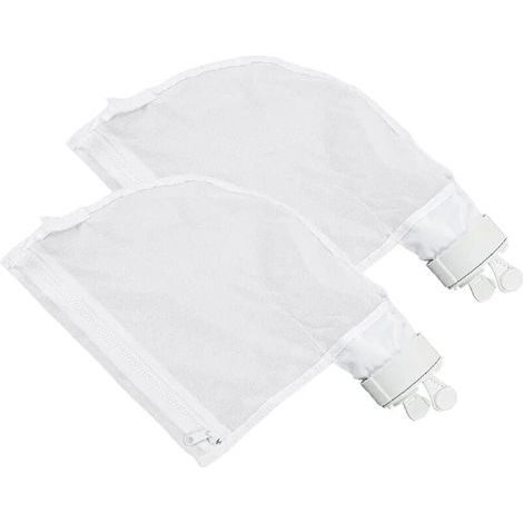 Set mit 2 Filterbeuteln für Polaris 280 und 480 Poolreiniger, mit Reißverschluss und verstellbarem Design, Weiß (1/5)