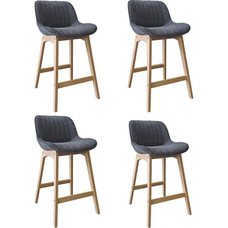 Sillas NORDEN roble 65 cm con pana suave y estilo