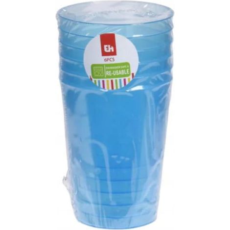 Juego de 6 vasos de plástico de colores (1/2)