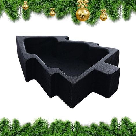 Bougie en Bol Rustique Plateau de Service pour Décorations de Noël Bougeoir De Noël En Bols En Bois Pour Bonbons Snacks Charcuterie Sushi Style Ferme Table Basse Bureau Chambre Salon Fête (1/5)