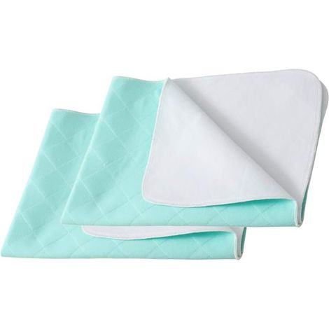 Set of 2 Waterproof Mattress Protectors 70 x 90 cm Green (1/5)