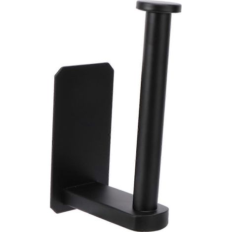 Porte-papier toilette en acier inoxydable blanc, à poser sur le réservoir, gain de place, compatible avec les rouleaux de papier toilette standard. (1/5)
