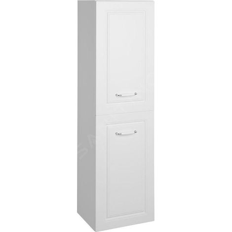 FAVOLO Meuble de rangement avec panier à linge 40x150x31cm, blanc mat (1/5)