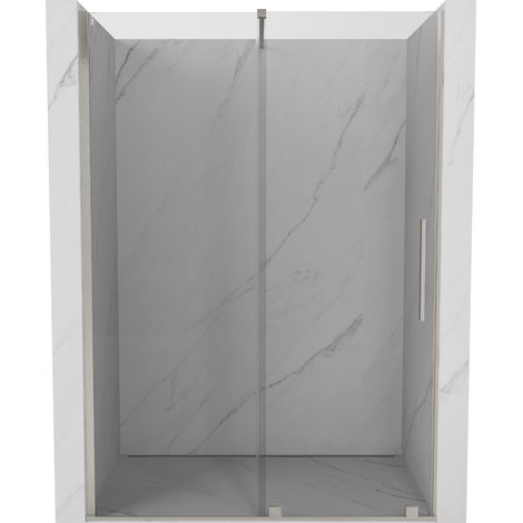 Mexen Velar porta doccia scorrevole 140 cm, trasparente, nichel spazzolato - 871-140-000-01-97 (1/5)