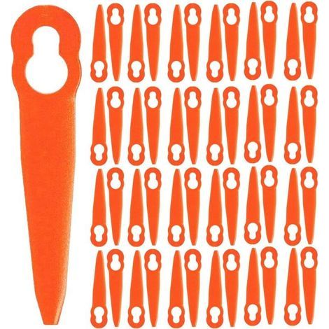Lames de rechange en plastique pour tondeuse Stihl Polycut 2-2 FSA 45 FSA 57 FSE 52, Sun Joe 24V-GT10 - Lot de 100 (1/5)