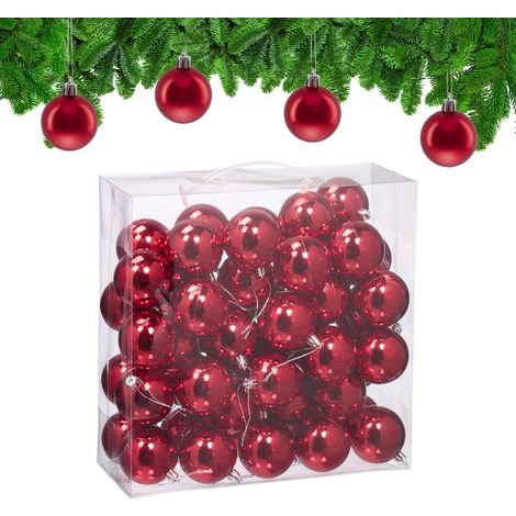 50 Shiny Christmas Tree Baubles - Decorative Set (1/5)