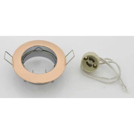 10 x FARETTO INCASSO FISSO P/LED GU10 ORO