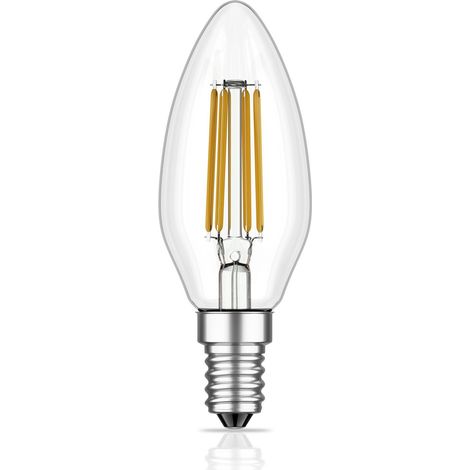 Ampoule LED E14, bougie, blanc chaud (2700 K),4 W, 452lm