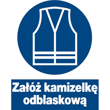 Señal de seguridad y salud ZNO-14 de la orden de USAR CHALECO REFLECTANTE