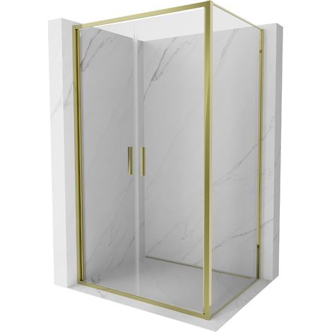 Mexen Exo cabine de douche pivotante 100 x 80 cm, transparent, dorée - 814-100-080-50-00 (1/5)