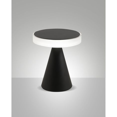 Lampada da Tavolo LED Fabas Luce Neutra 8W 750lm 3000K, Struttura Metallo e Metacrilato con Regolazione a Tocco, Colore Nero - Fabas Luce