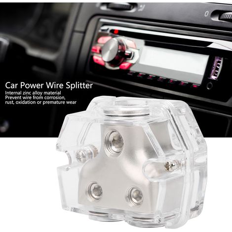 DB-003 Répartiteur de câble d'alimentation pour haut-parleur audio de voiture : la borne négative du fil de masse se divise en deux : entrée 10GA, sortie +24GA. (1/5)