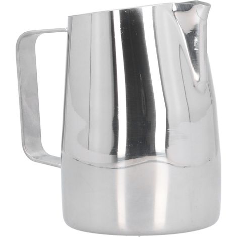 Cafetière en acier inoxydable 304 d'une capacité de 400 ml avec bec verseur inclinable et fonction mousseur à lait pour la cuisine domestique. (1/5)