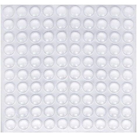100 pièces de patins adhésifs transparents, patins antidérapants et antibruit, butées de protection en caoutchouc pour amortir le bruit des portes, armoires et claviers (1/4)