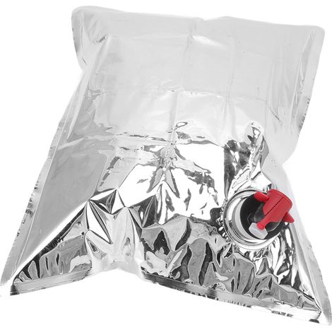 Set mit 5 Notfall-Wasserbeuteln, 5-Liter-Faltwasserflasche für Leitungswasser, isolierter Getränkebehälter, tragbarer Weinbeutel. (1/5)