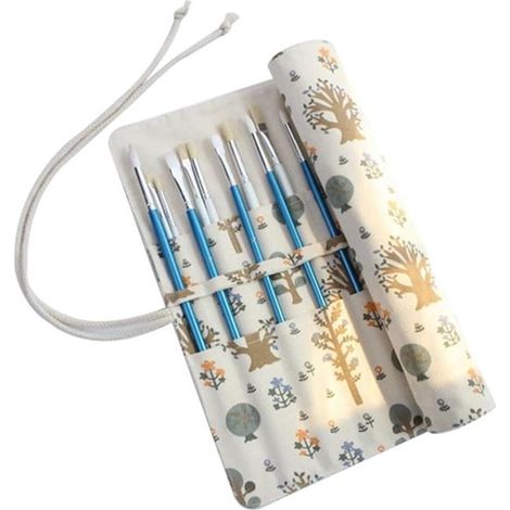 Borsa organizer per pennelli a 20 scomparti, perfetta per riporre tele, ideale per artisti e amanti della pittura acrilica, adatta anche per cosmetici e pennelli. Larghezza 38 cm. (1/5)
